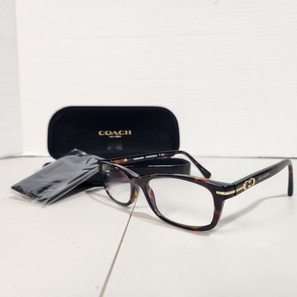 COACH NEW YORK “ELISE” HC6054 5001 Dark Tortoise 50-16-135 Eyeglasses Frames - Picture 1 of 14